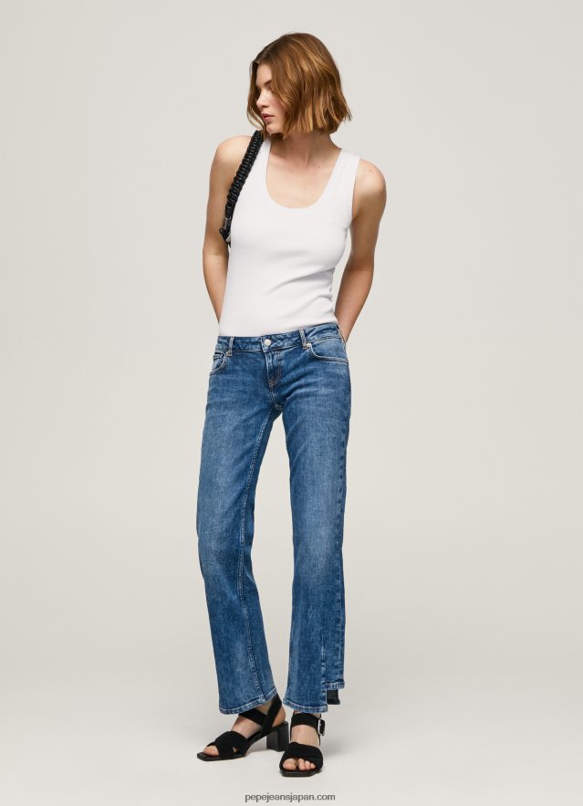 Pepe Jeans アレックス ローライズ ストレート フィット ジーンズ 女性 デニム BRPP8224