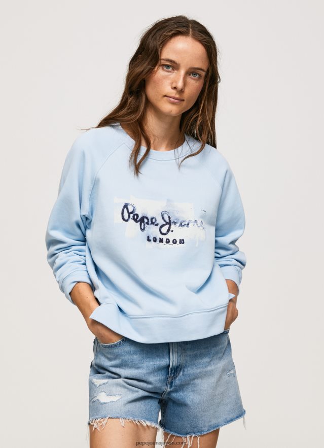 Pepe Jeans クロップド コットン プルオーバー 女性 ベイ BRPP82271