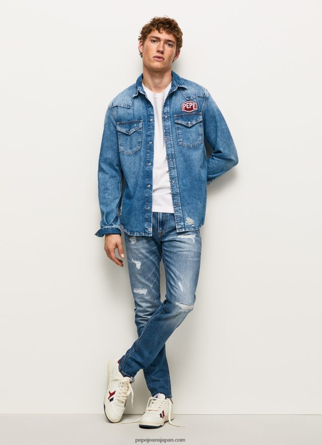 Pepe Jeans スタンリー ミッドライズ レギュラーフィット ジーンズ 男性 デニム BRPP82808