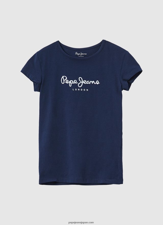 Pepe Jeans グリッター ロゴ Tシャツ 女の子 ダルウィッチ BRPP821428