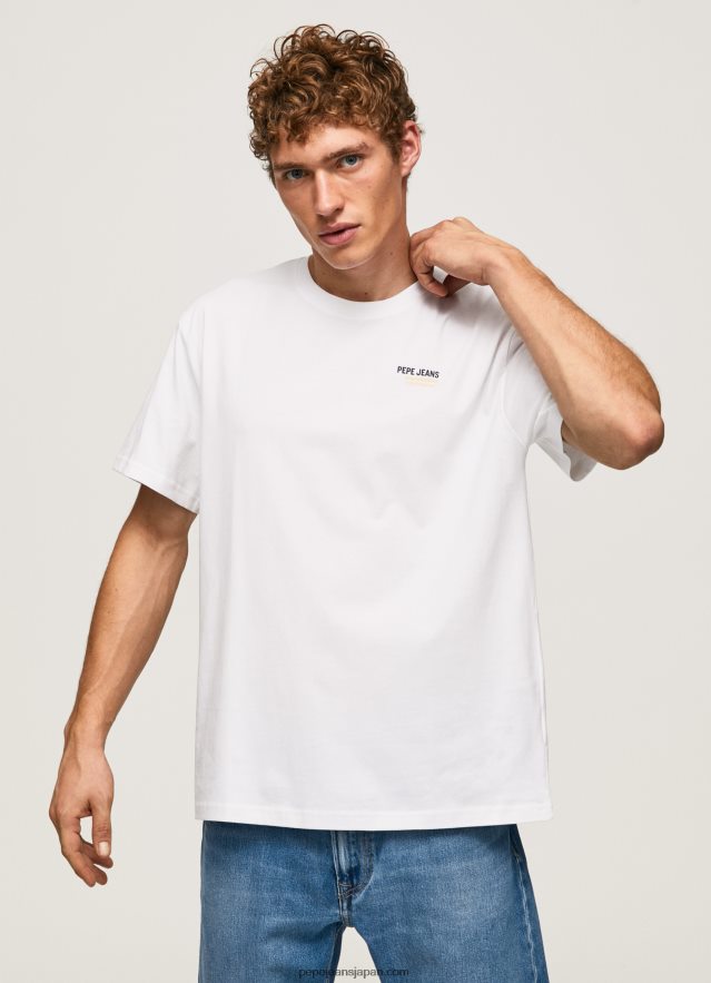 Pepe Jeans ロゴプリント Tシャツ 男性 白 BRPP82997